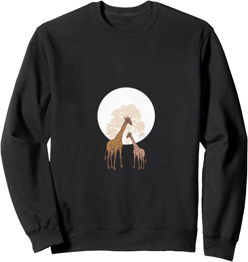 Giraffe Familie Bohemian Kindergarten Safari Afrikanisch Sweatshirt