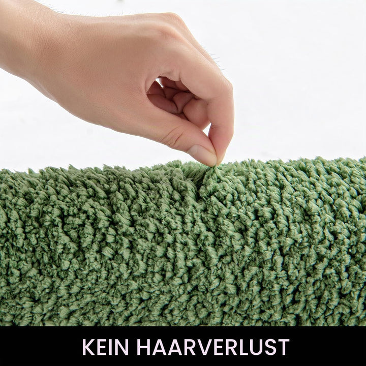 MIULEE Badematte Weiche Badteppich rutschfest Badvorleger Fussmatte Badzimmermatte Bettvorleger Flau