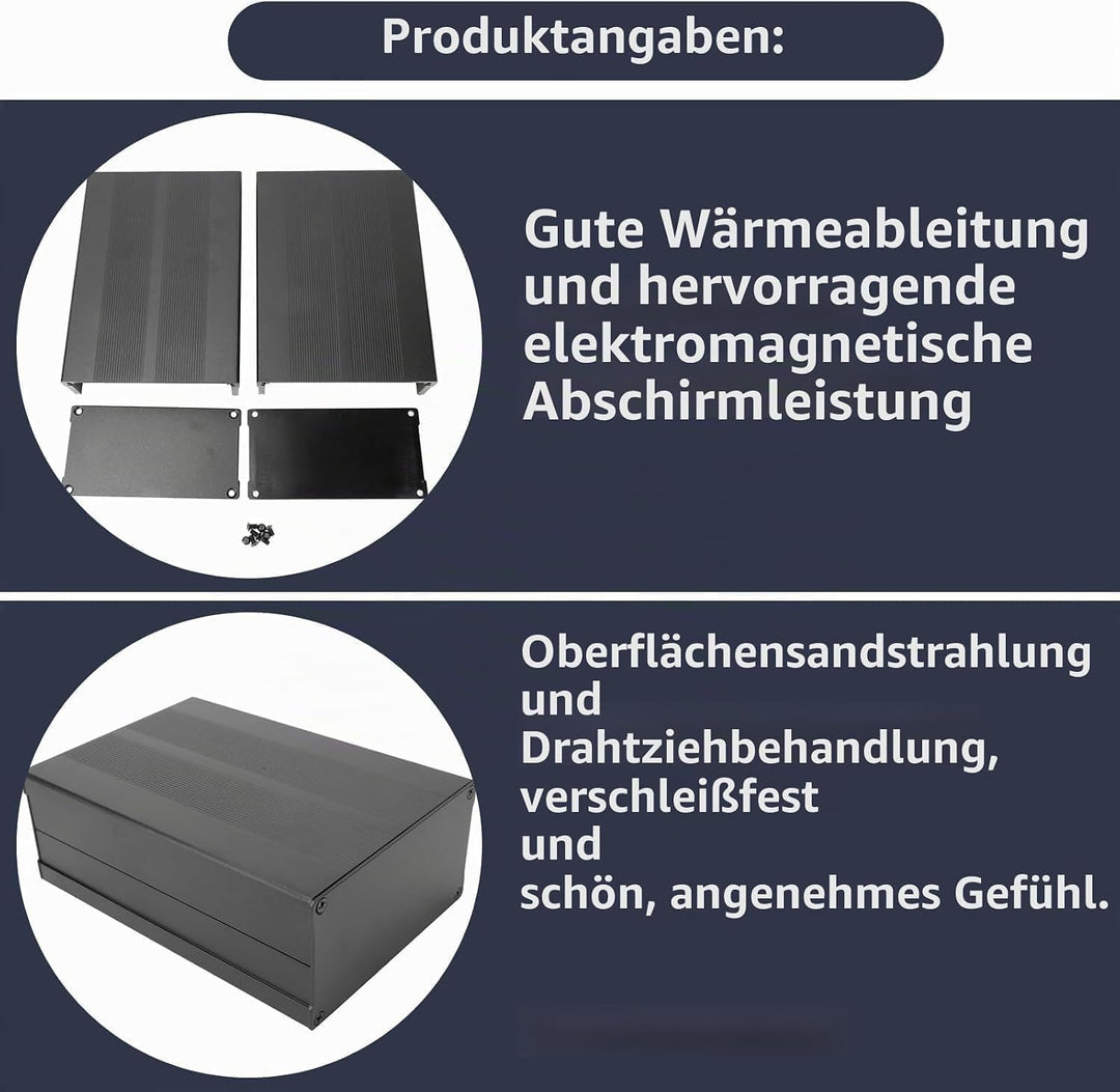 Miskall Aluminium Gehäuse, Alu Gehäuse Elektronik, Metallgehäuse Leergehäuse, Elektronisches Gehäuse