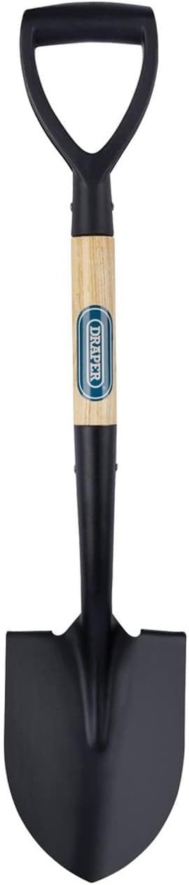 Draper 15072 Round Point Mini Shovel with Wood Shaft, 0 V, Black Runde Spitze, Runde Spitze