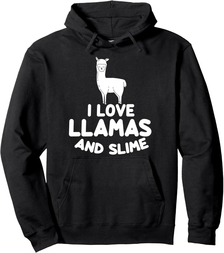 Funny Slime Glue Llama and Alpaca Girls Pullover Hoodie