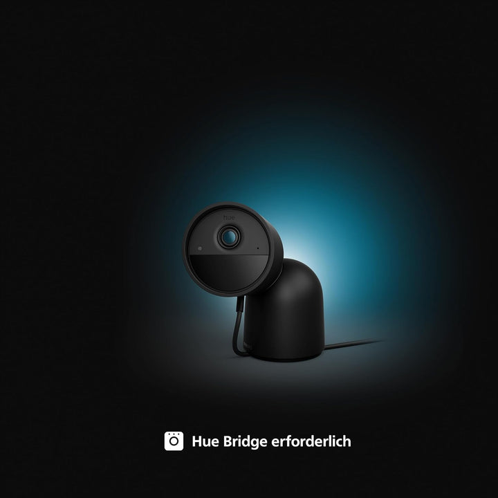 Philips Hue Secure kabelgebundene Smart Home Überwachungskamera mit Standfuss, Full HD Video, für dr