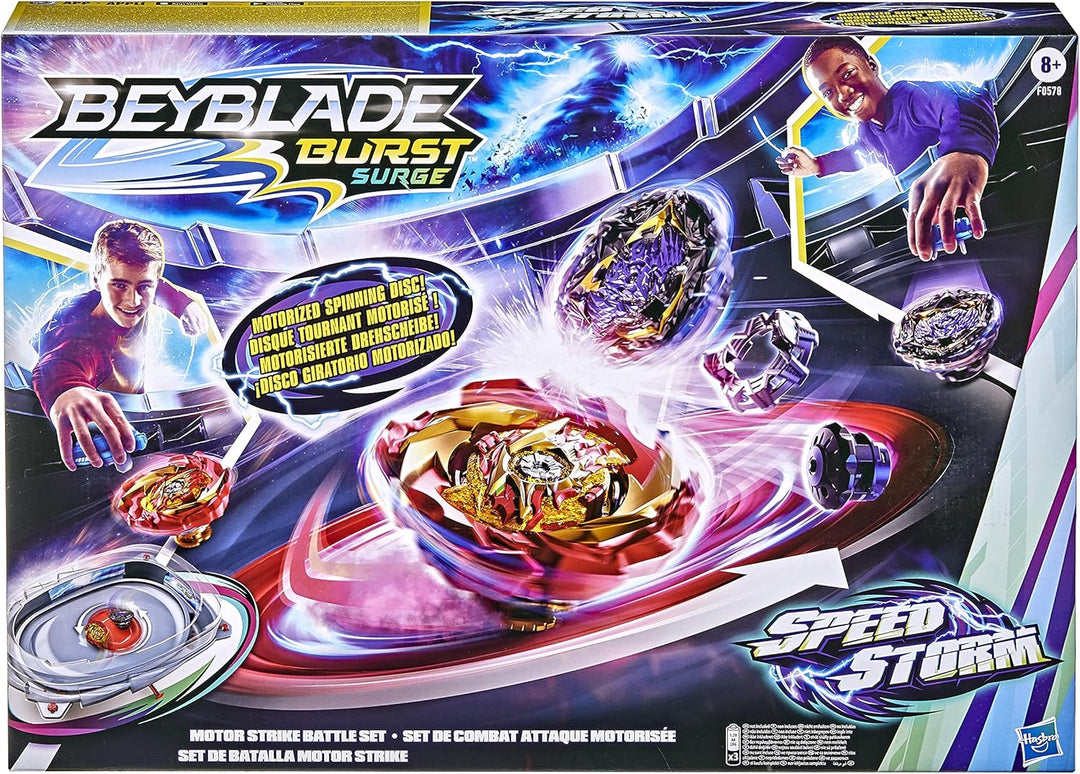 Beyblade Burst Surge Speedstorm Motor Strike Battle Set – Battle Spielset mit motorisierter Beystadi