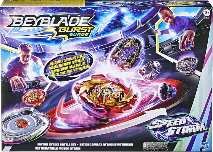 Beyblade Burst Surge Speedstorm Motor Strike Battle Set – Battle Spielset mit motorisierter Beystadi
