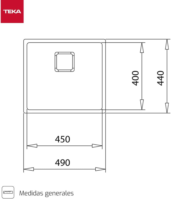 Zlewozmywak FLEXLINEA RS15 45.40 3 1/2 SQ W/OVF SP