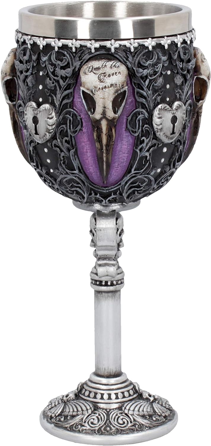 Nemesis Now Edgar's Rabe Kelch 18 cm, Kunstharz mit Edelstahl B4725P9