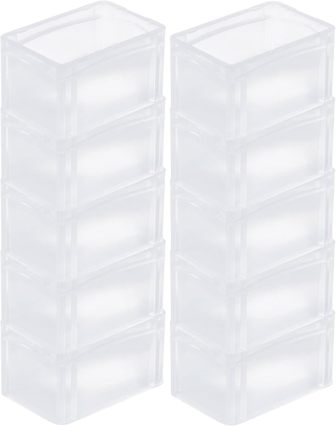 PROREGAL SuperSparSet 10x Transparenter Eurobehälter BasicLine mit geschlossenem Griff | HxBxT 17x20