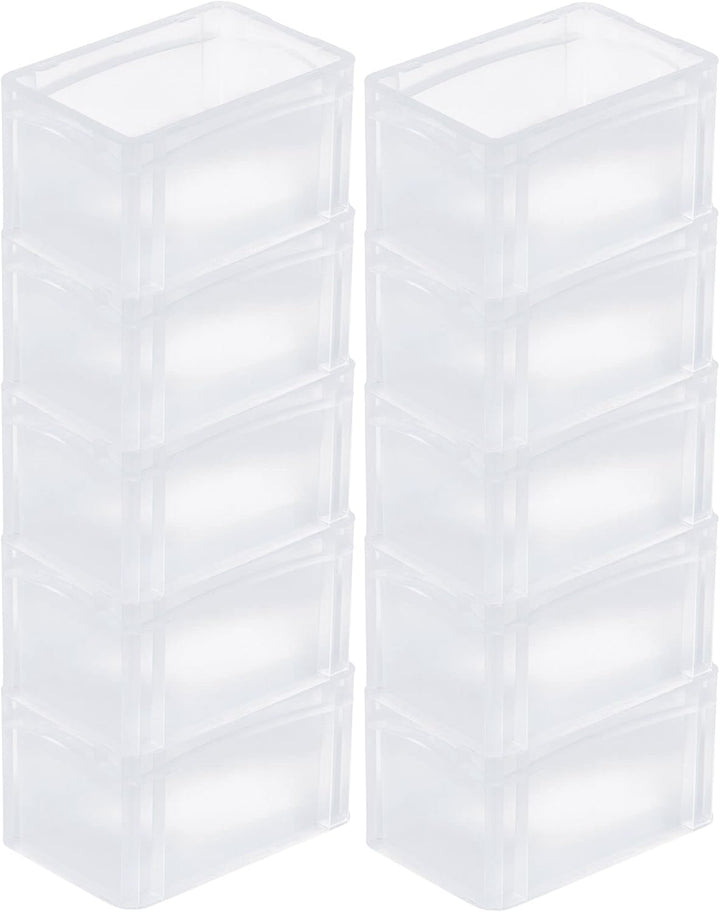 PROREGAL SuperSparSet 10x Transparenter Eurobehälter BasicLine mit geschlossenem Griff | HxBxT 17x20