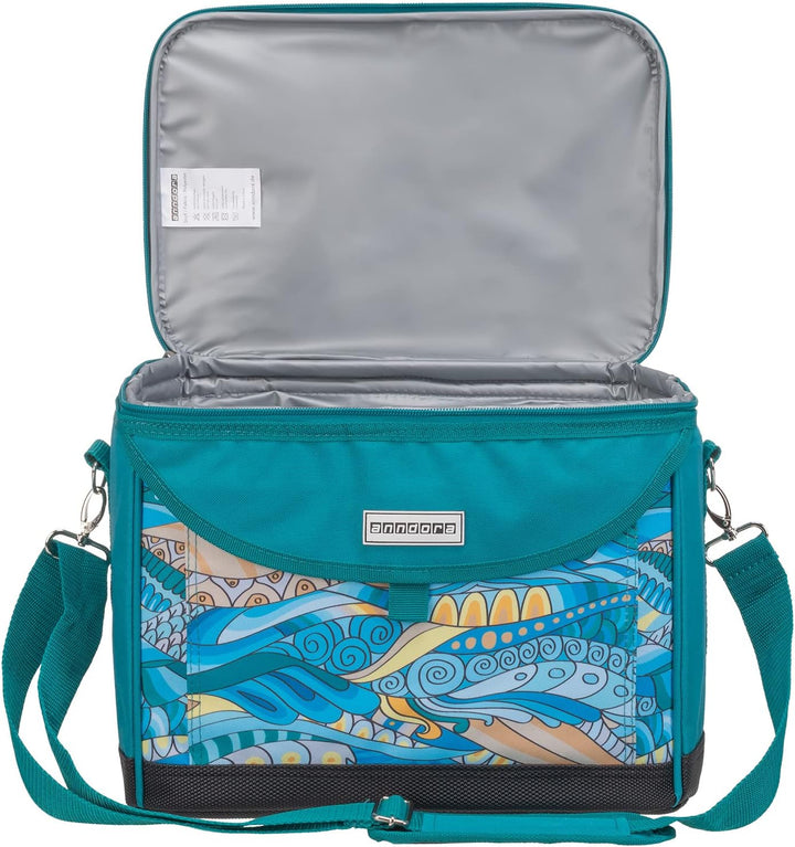 anndora Kühltasche 22 L Picknick Kühlbox 35 x 24 x 27 cm - Farbauswahl OCEAN türkis, OCEAN türk