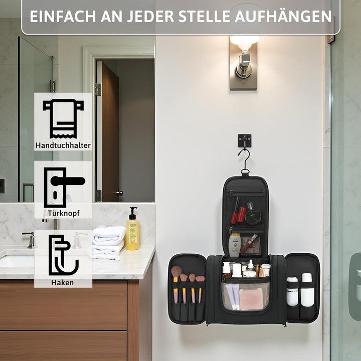 Pearl Angeli kulturbeutel für Damen und Herren, kulturbeutel Aufhängen, Wasserabweisende kulturtasch
