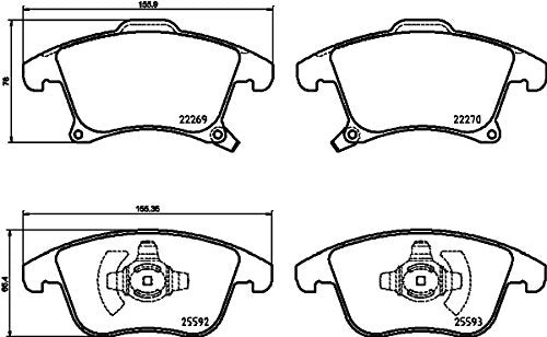 BREMBO P 24 173 Bremsbeläge, 4 Stück