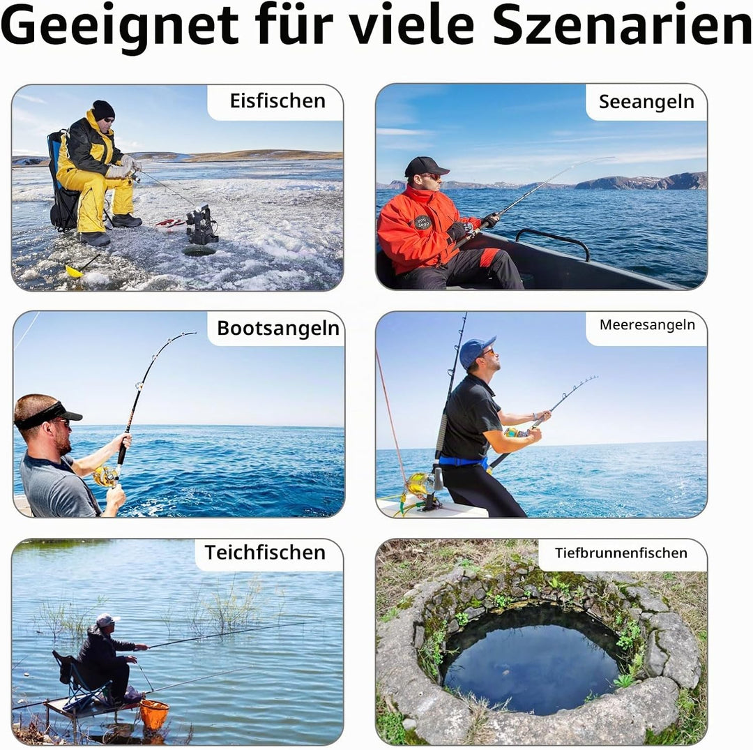 Unterwasser-Angelkamera Fischfinder, 5000 mAh IP67 wasserdichte Weitwinkelkamera mit Infrarot-Nachts