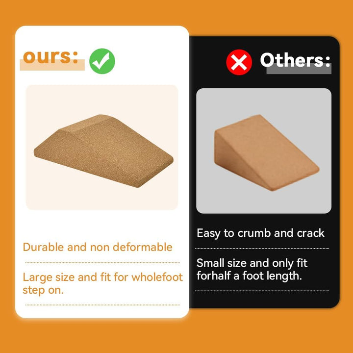 2er-Pack Kork-Kniebeugen-Keilblock Wadendehner Yoga block Rutschfest Kork Wadenstrecker schrägbrett