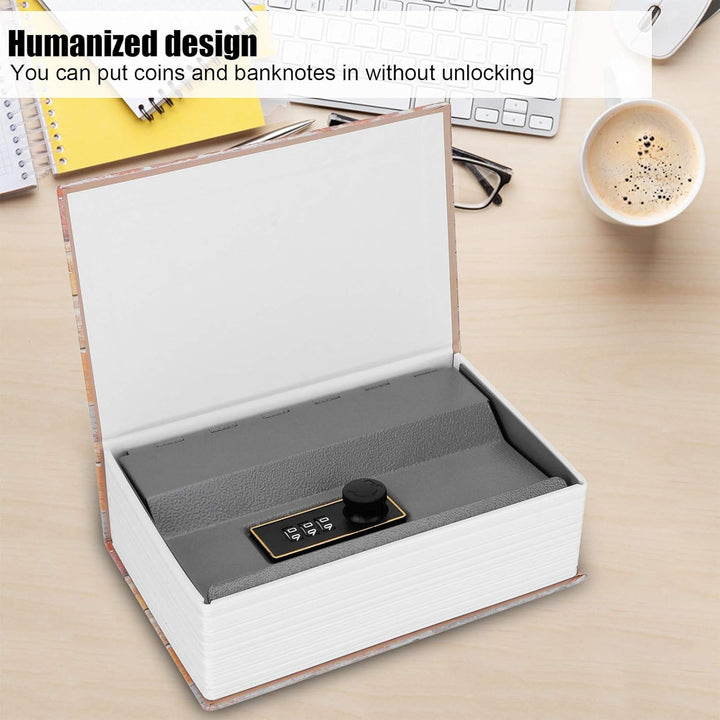 Buchsafe mit Zahlenschloss, Buchtresor Kreatives Simulationsbuch Safe Box Wörterbuch für Geld Schmuc