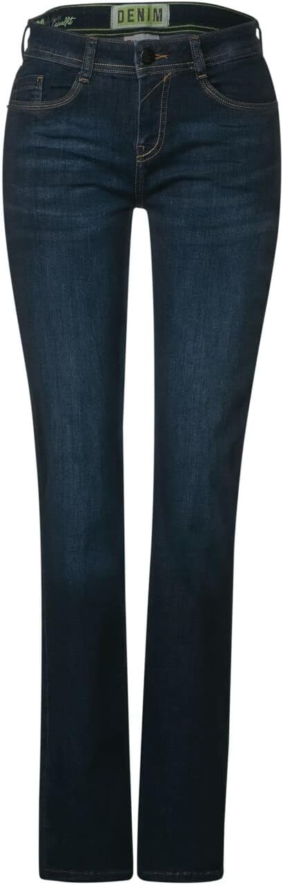 Street One Damen Jeanshose Boot Cut 25W / 30L Intensive Indigo Wash, 25W / 30L Intensive Indigo Wash
