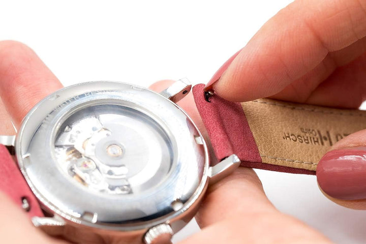 HIRSCH Unisex Uhrenarmband Alligator Style Modell Modena Grösse Uhr 24 mm/Schliesse 22 mm, Farbe Gol