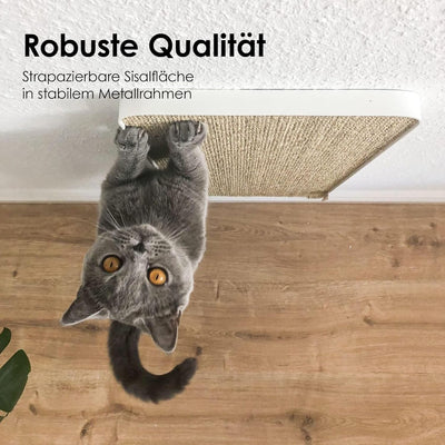 LucyBalu® Katzen Kratzbrett für die Wand I Austauschbare Sisal Kratzmatte mit Metallrahmen | Sisal K