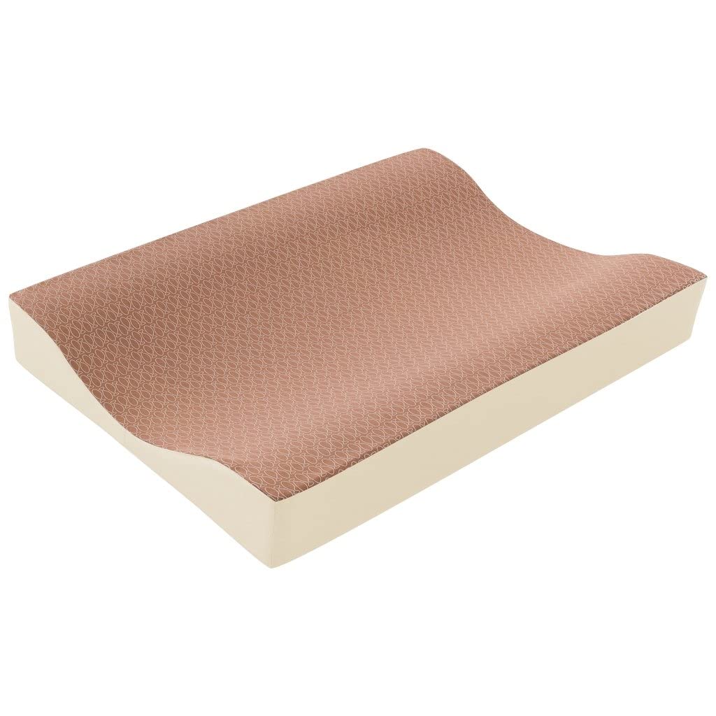 Träumeland Wickelmulde Fische braun, 50 x 70 cm - PVC frei mit abnehmbarem und waschbarem Baumwollbe
