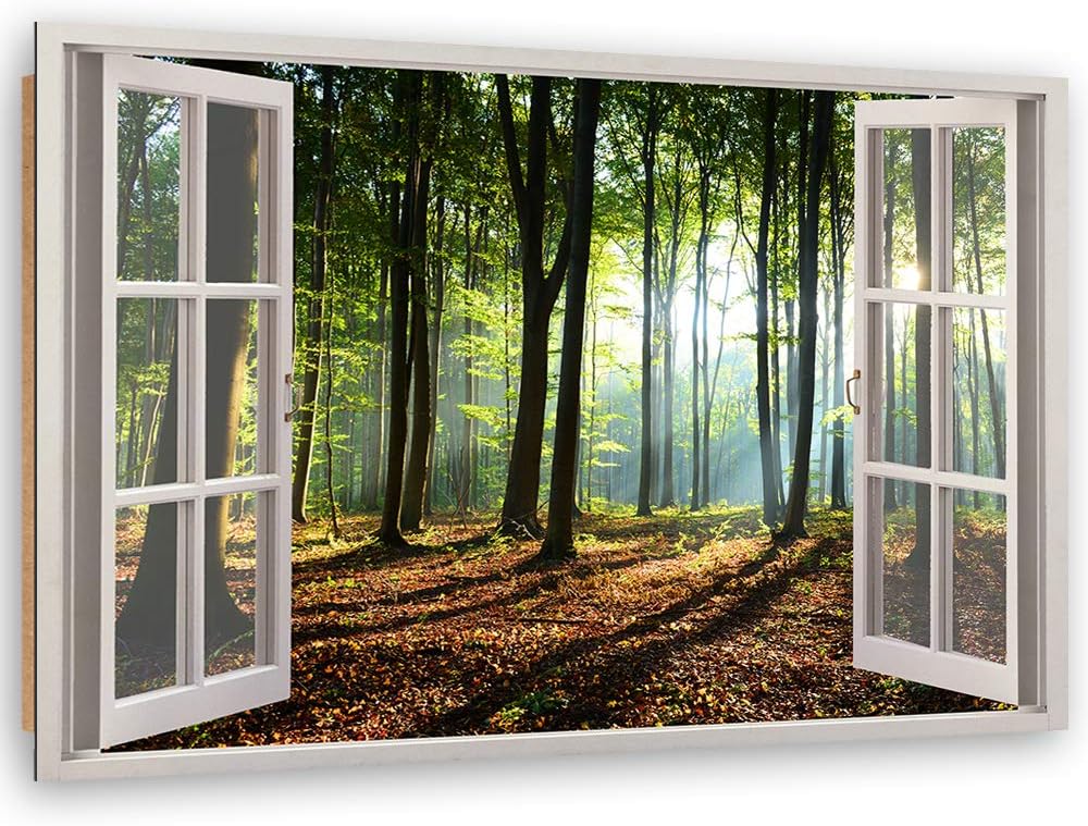 Feeby - Wandbilder Wohnzimmer 90x60 cm, Deko Paneel Bilder, Bilder für Schlafzimmer, Echter Gemalter