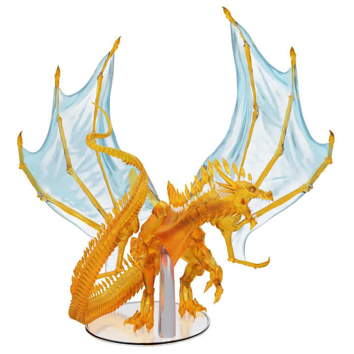 Dungeons & Dragons D&D Icons of The Realms: Adult Topaz Dragon - Pre-Painted Miniatures, Translucent