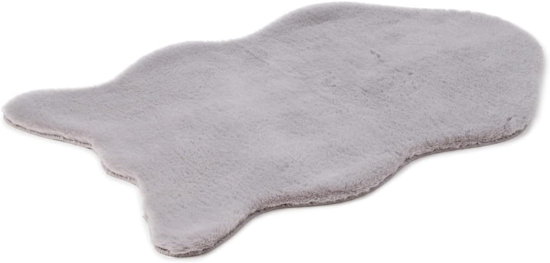 Gözze - Eleganter und Weicher Teppich aus Kunstleder, 60 x 90 cm - Silber Silber 60 x 90 cm (Rechtec