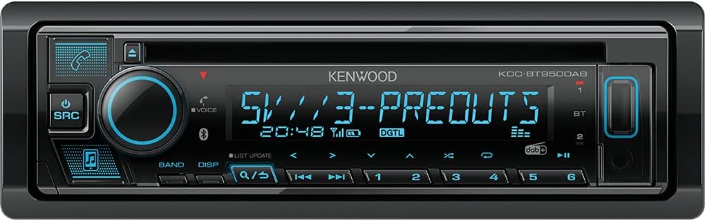 Kenwood KDC-BT950DAB CD-Autoradio mit DAB+ & Bluetooth Freisprecheinrichtung (USB, AUX-In, Hochleist
