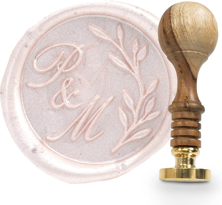 gravurART Siegelstempel personalisiert mit Initialen - Persönliche Siegel auf Einladungen oder Save