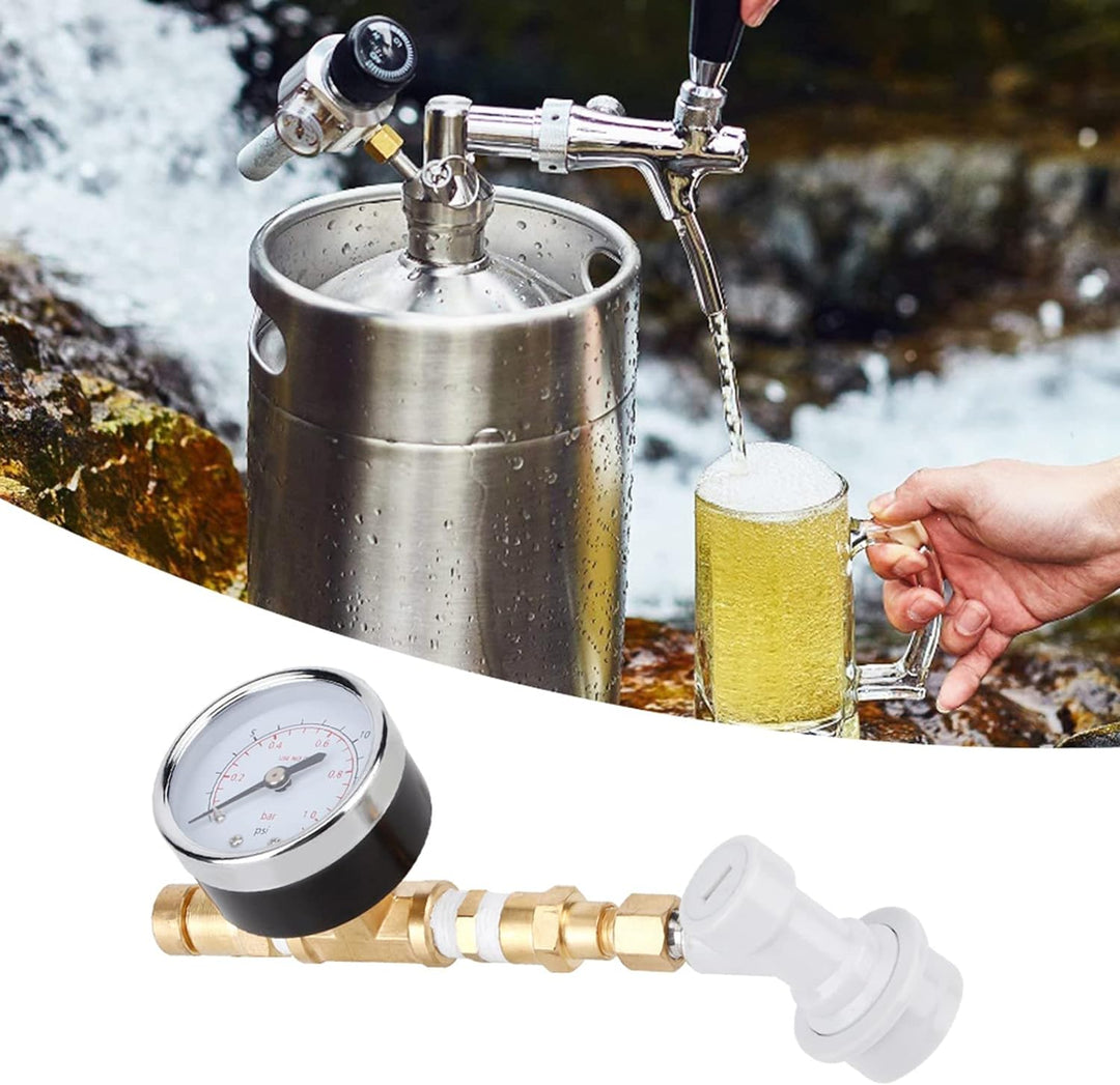 Einstellbares Druckbegrenzungsventil für Bierbrauen, 0-15 psi CO2-Regler, Kugelverschlussanschluss m