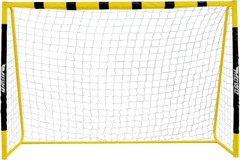 MUWO grosses Fussballtor aus robustem Stahl, mit Textilmantel und Netz. 3 x 2 Meter gross, einfacher