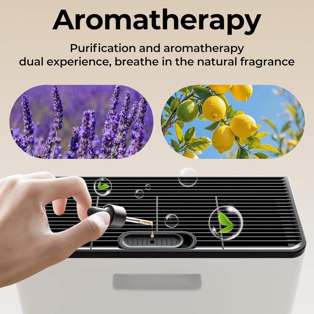 Luftreiniger Allergiker, CADR 420m³/h, 200㎡, Air Purifier für Raucherzimmer gegen Rauch, Staub, Poll