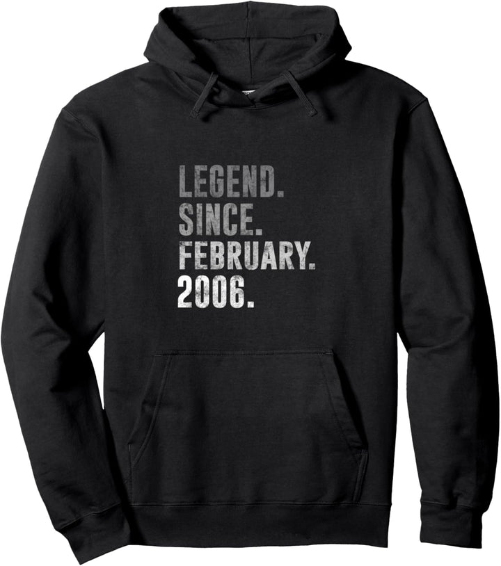 Legend since Februar 2006 16th birthday vintage 2006 Pullover Hoodie