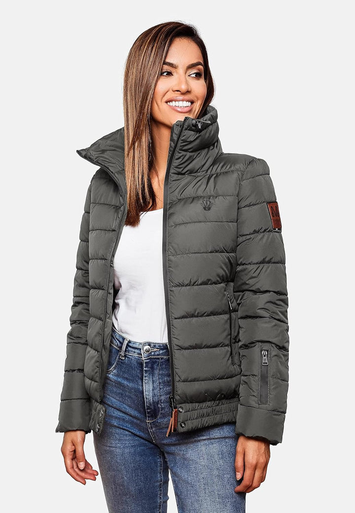 MARIKOO Damen Winter Steppjacke Poison XS-XL XS Anthrazit, XS Anthrazit