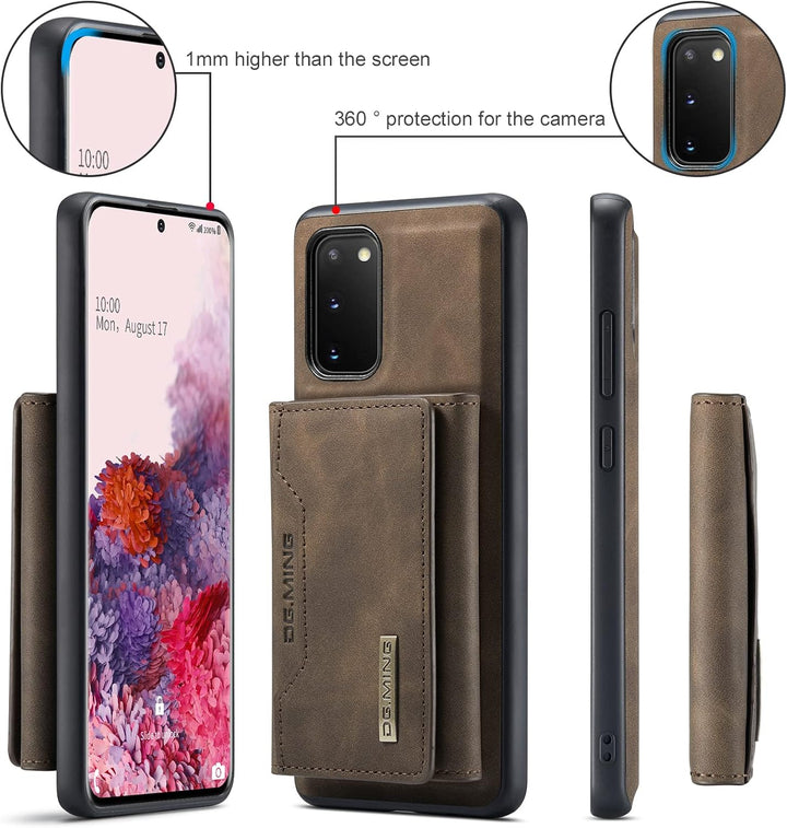 UDBKKDX 2 in 1 Handyhülle für Samsung Galaxy S20 Ultra, abnehmbare Brieftasche und magnetische Adsor