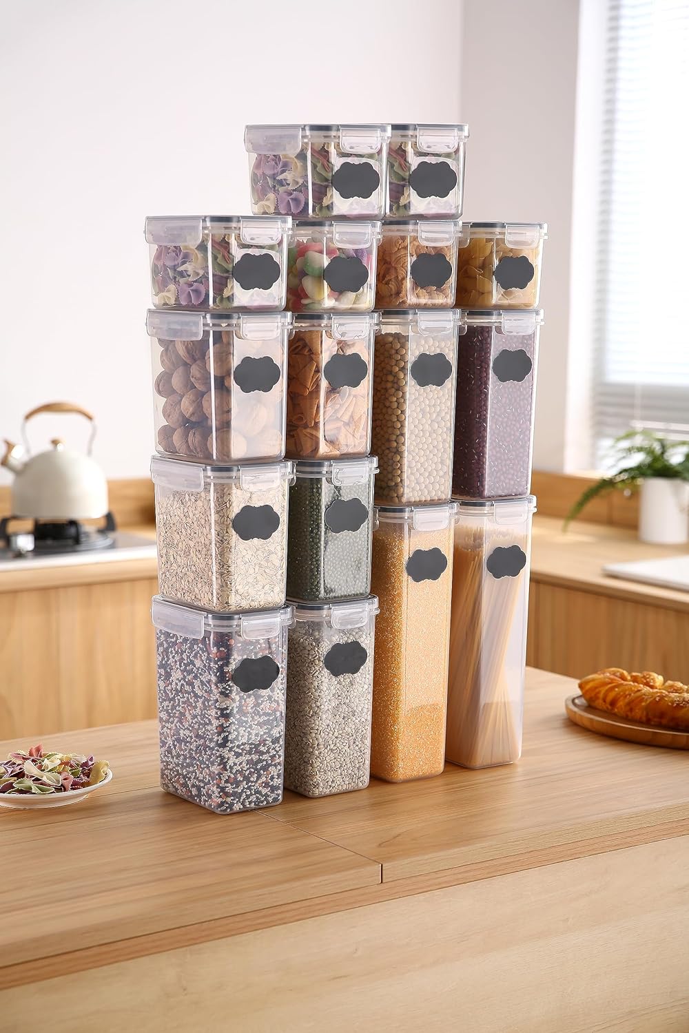 Deuline Vorratsdosen Frischhaltedose16-Set mit Deckel Luftdicht BPA frei Aufbewahrungsbox Vorratsbeh