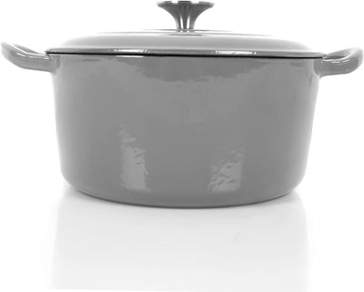 Echtwerk Schmortopf aus Gusseisen mit Emaille-Beschichtung, Brotbacktopf, Für Backöfen, Grill und In