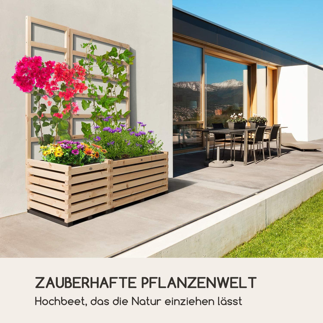 blumfeldt Modu Grow - Hochbeet, Pflanzschale, Blumenkasten, Blumenkübel, solides und haltbares Kiefe