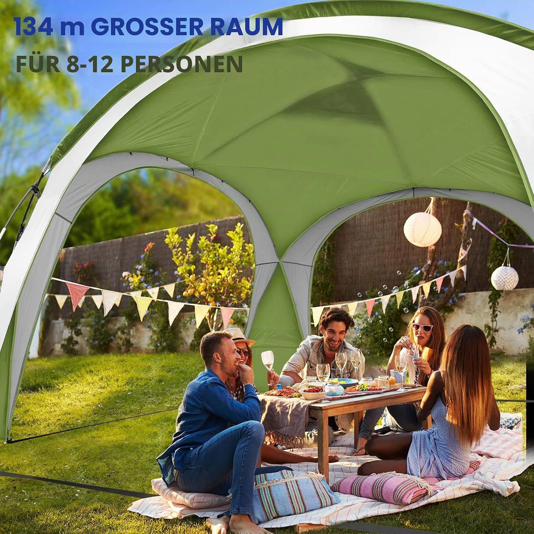 UNICAMPER Grosses Strandzelt UPF 50+, 3,6 x 3,6 m, wasserdicht und regenfest, Kuppel-Sonnenschutz fü