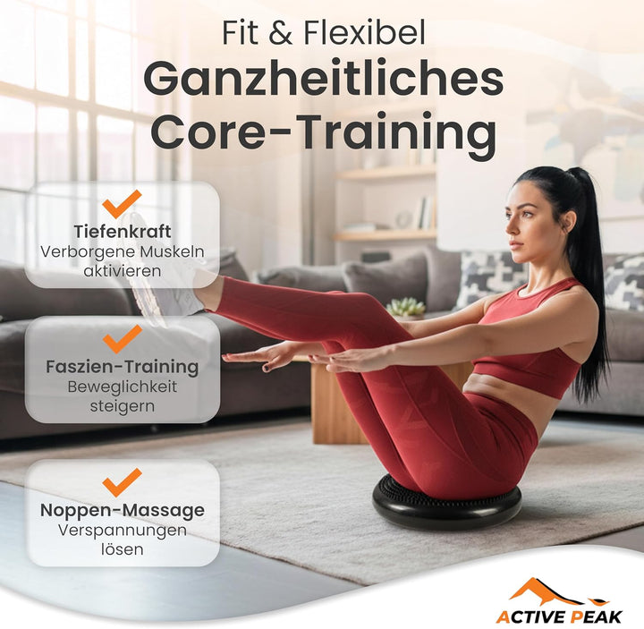 Balance Kissen Orthopädisches Sitzkissen Ø 32 cm Gleichgewichtstrainer mit Noppen Balancekissen aufb