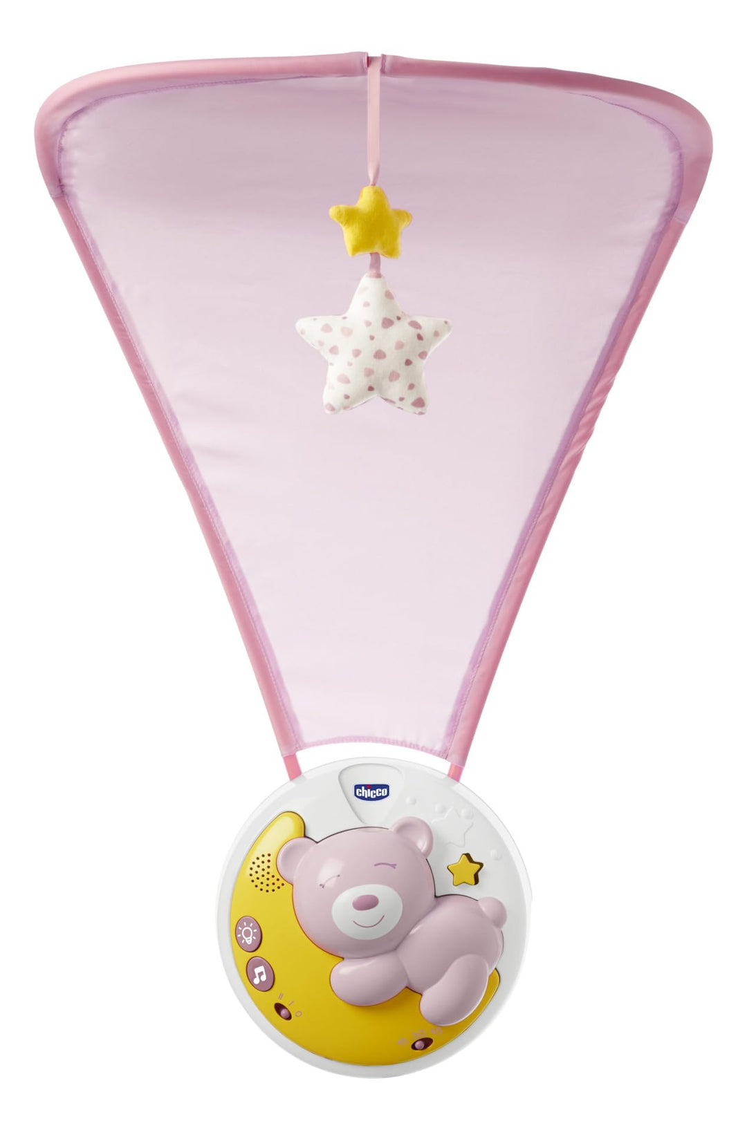 Chicco Next2Moon Kinderbett-Projektor mit Licht und Geräuschen, beweglich, abnehmbares Panel und Kar