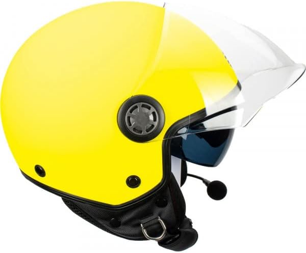 Rapid Connect - Homologierter Jet-Helm mit Integrierter Gegensprechanlage, Scooter-Helm mit Grossem,