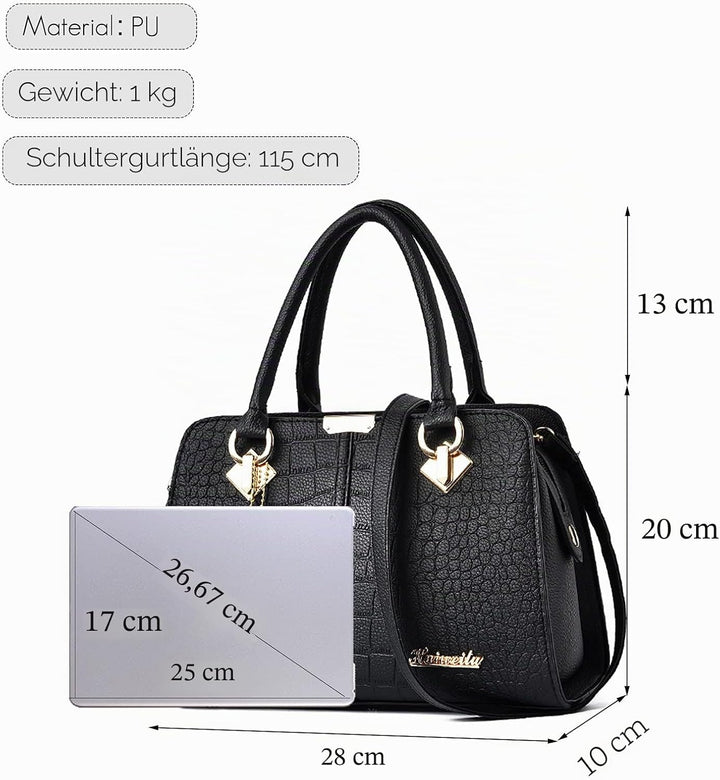 FANDARE Damen Handtasche Umhängetasche Frauen Schulterbeutel Shopper Tote Reise Henkeltasche Schulte