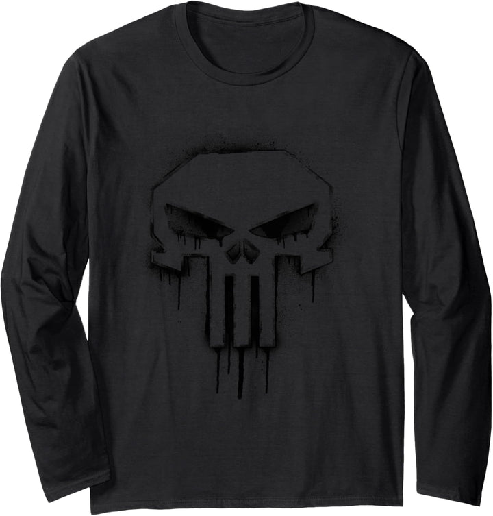 Marvel The Punisher Spray Painted Skull Drip Langarmshirt