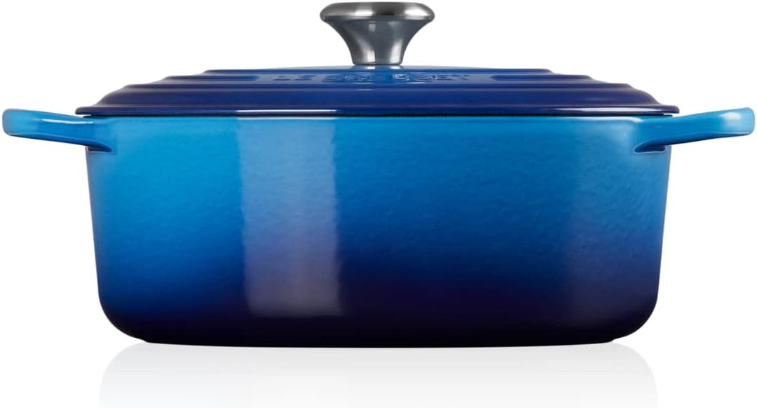 Le Creuset Signature Gusseisen-Bräter mit Deckel, Ø 27 cm, Oval, Für alle Herdarten und Induktion ge