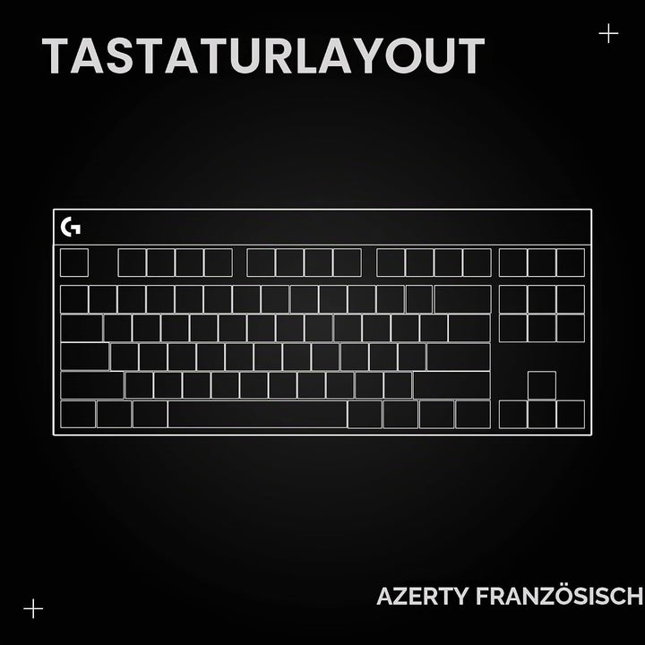 Logitech G PRO TKL mechanische Gaming-Tastatur, GX-Blue Clicky Switches, LIGHTSYNC RGB, Design ohne