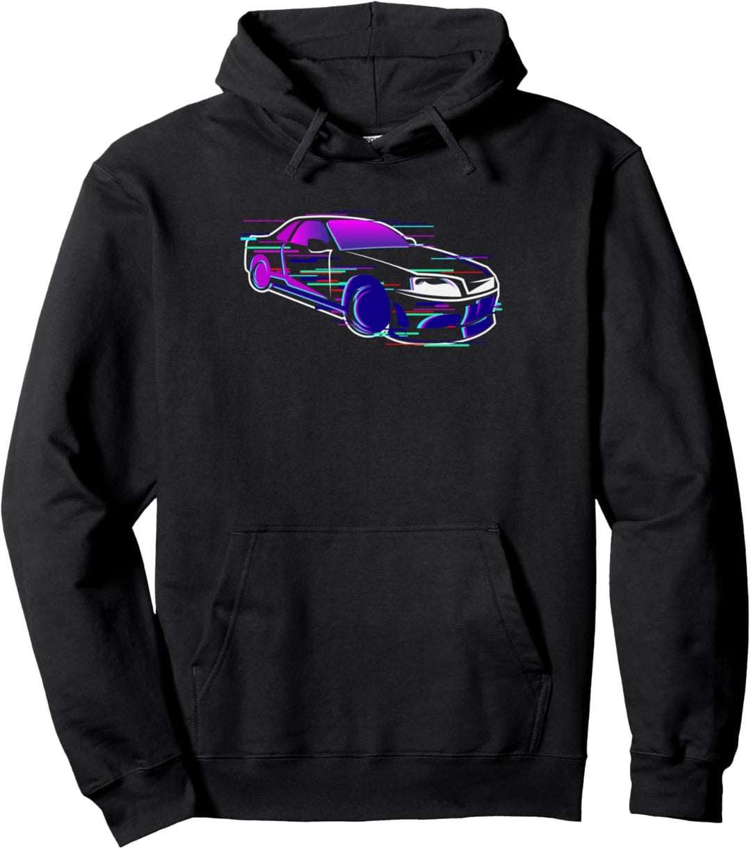 JDM Auto Japanischer Inlandsmarkt Glitch Effekt Pullover Hoodie