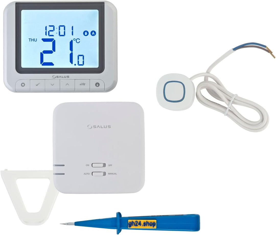 grenda-hammer® | Heizung Einzelraumregelung Digitaler Funk Raumthermostat mit Empfänger und 1x Stell