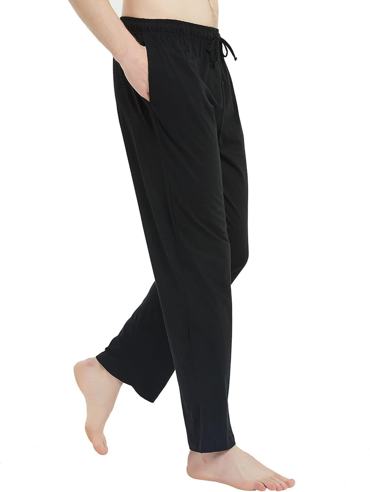 U2SKIIN Pyjamahose Herren lang 100% Baumwolle, Schlafhose Herren Schlafanzughose lang Pyjama Hose Sc
