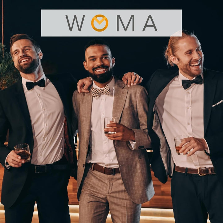 WOMA Whisky Steine Set I 8 Kühlwürfel aus Basalt inkl. Samtbeutel, 4 Whiskey Gläser & hochwertiger H