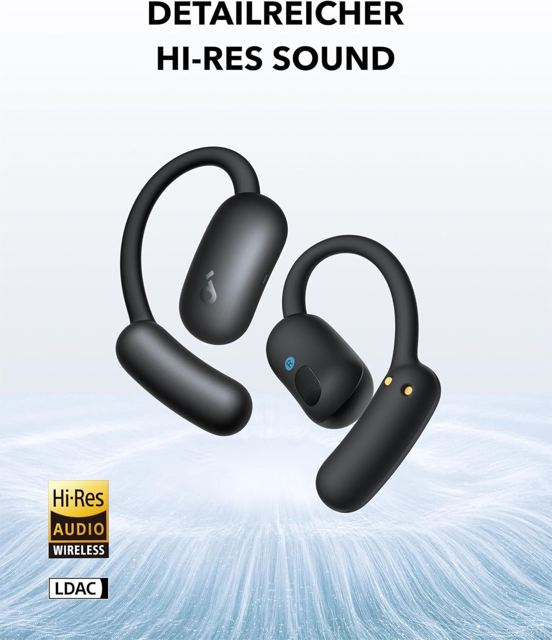 soundcore Anker AeroFit 2 Open Ear Headphones, Adjustable Ear Hooks, Firm Hold, Deep Bass, Hi-Res Wi