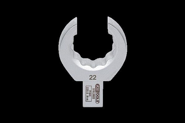 KS Tools 516.2522 9x12mm Einsteck-Ringschlüssel offen, 22mm 22 mm, 22 mm